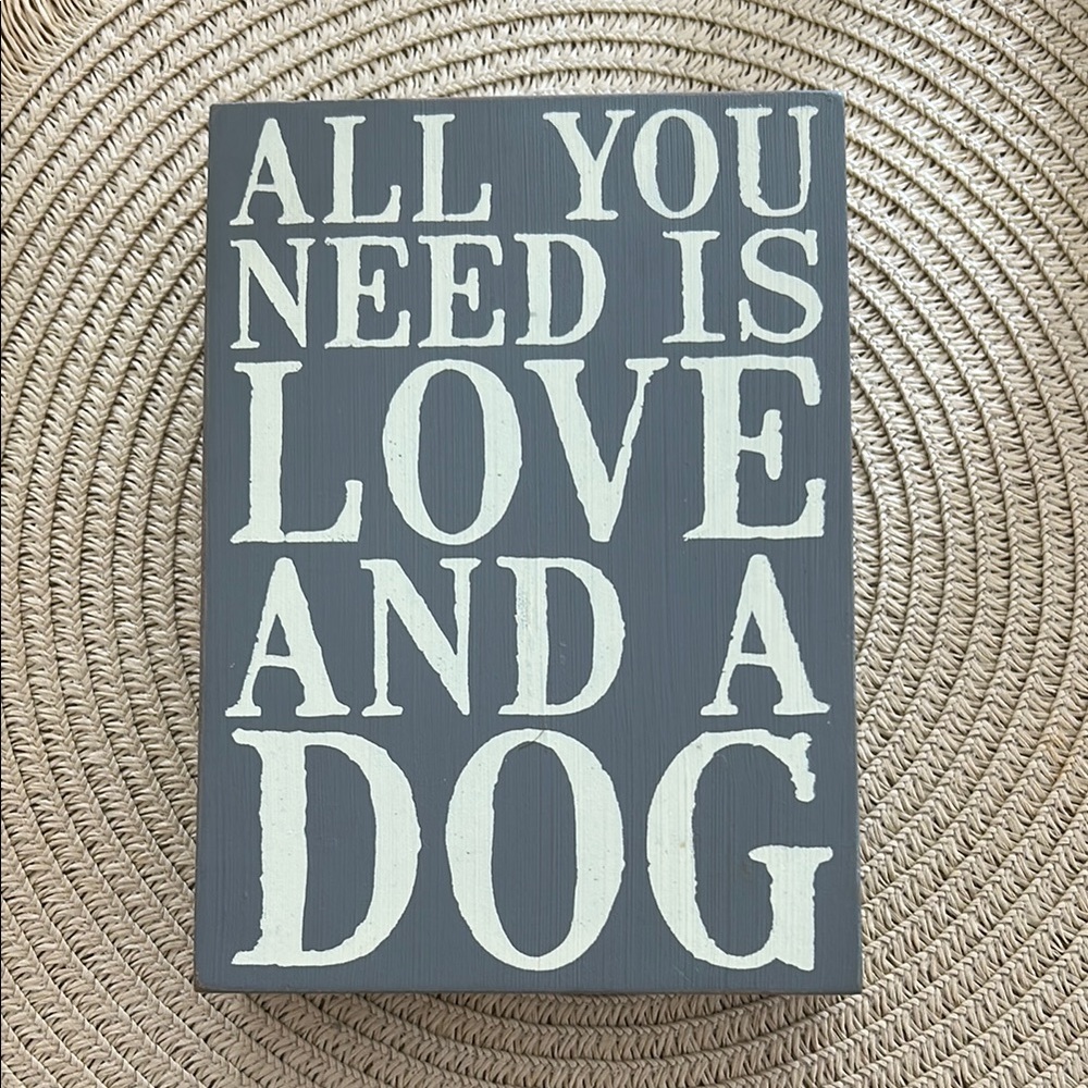 Gray Dog Lover's Decorative Sign